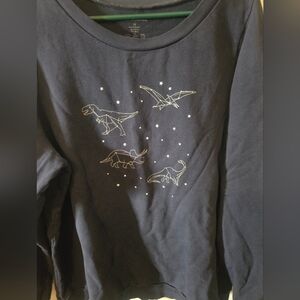 Modcloth dinosaur constellation sweatshirt 1x